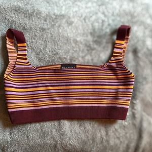 Nagnata Organic Lucid Striped Bralette Top Size M/L